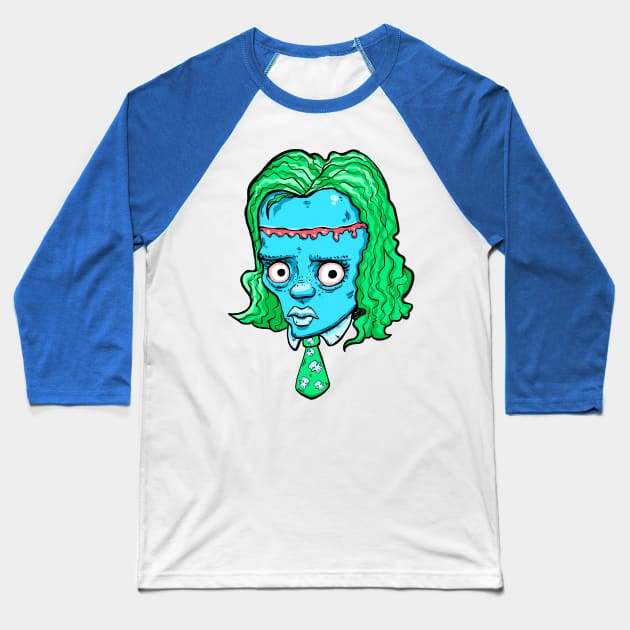 Zombie girl Baseball T-Shirt by vanpaul54